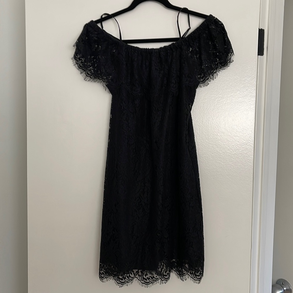Madewell black lace dress Sz M